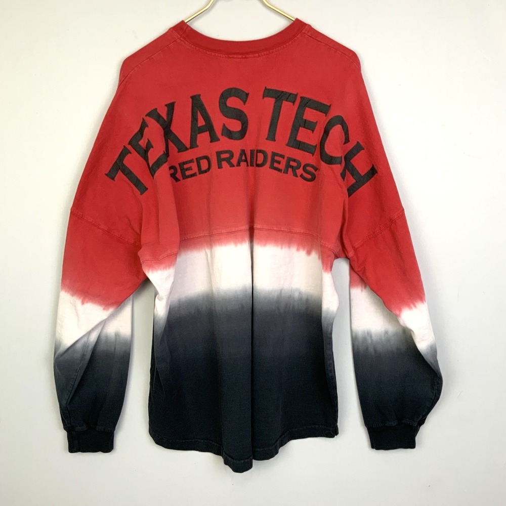 Texas Tech University Red Raiders XL Long Sleeve Dip Tie Dye Spirit Jersey Shirt